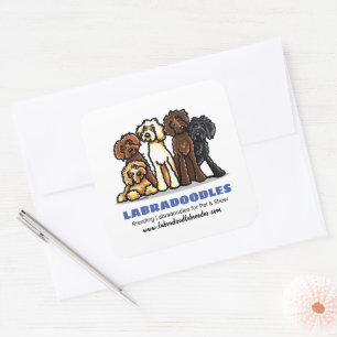 Labradoodle Breeder Custom Marketing Square Sticker