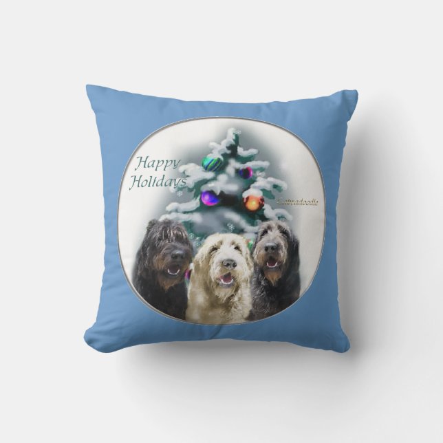 Labradoodle Christmas Cushion (Front)