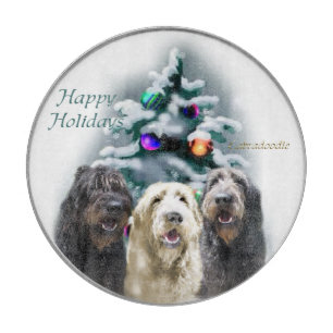 Labradoodle Christmas Cutting Board