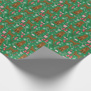Labradoodle Christmas dog apricot Wrapping Paper