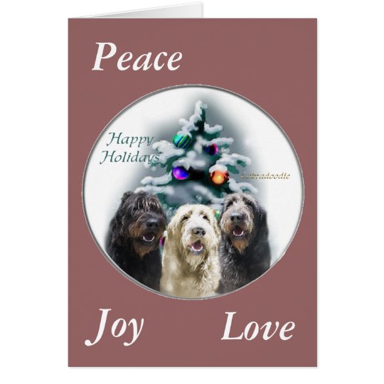 Labradoodle Christmas Gifts Card