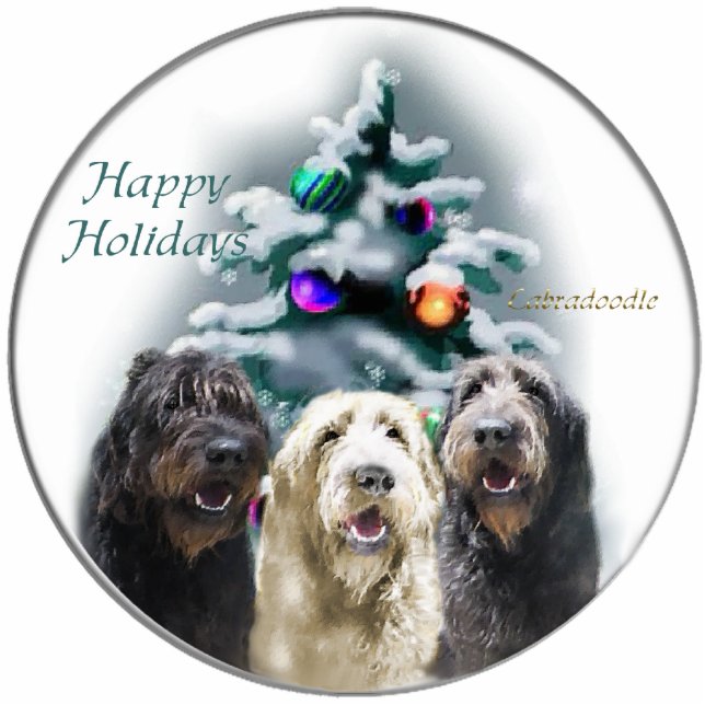 Labradoodle Christmas Gifts Photo Sculpture Decoration (Front)