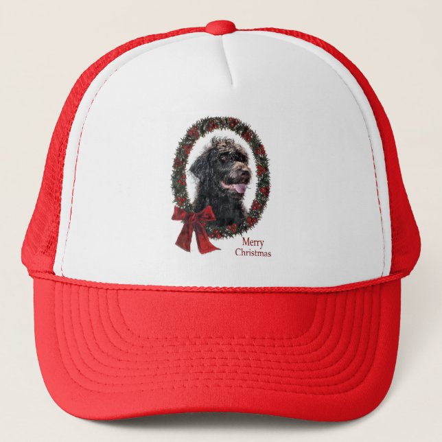 Labradoodle Christmas Gifts Trucker Hat (Front)