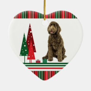 Labradoodle Christmas Ornament