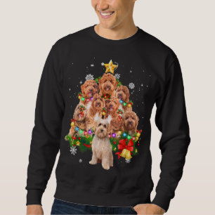 Labradoodle Christmas Tree Lights Funny Dog Xmas G Sweatshirt