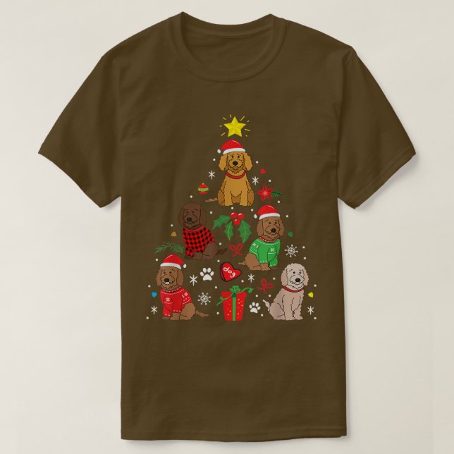 Labradoodle Christmas Tree Xmas Pyjamas  T-Shirt (Design Front)