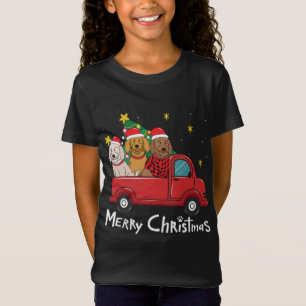 Labradoodle Christmas Truck Tree Mum Dad Xmas Dog  T-Shirt