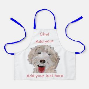 Labradoodle Cooking Chef (Name Here) Kids Apron