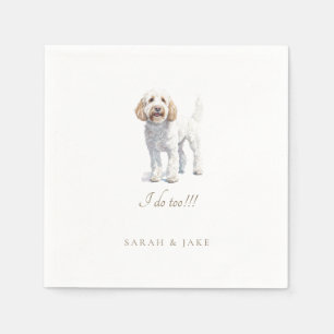 Labradoodle Custom Pet Wedding Napkins