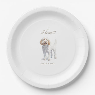 Labradoodle Custom Pet Wedding Paper Plate