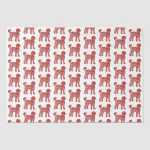 Labradoodle Cute Dog Christmas Silhouette White Tissue Paper