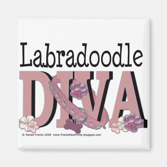 LabraDoodle DIVA Magnet (Front)