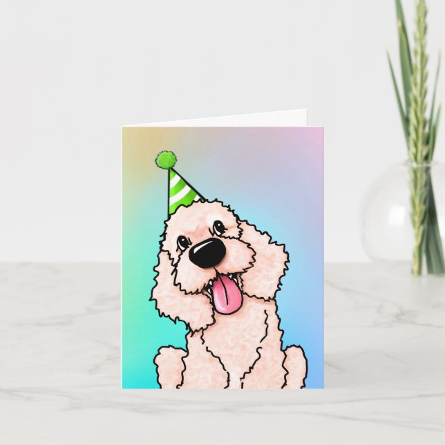Labradoodle Dog Birthday Card (Front)