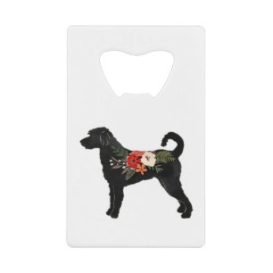 Labradoodle Dog Breed Boho Floral Silhouette