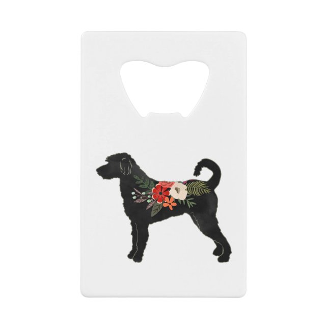 Labradoodle  Dog Breed Boho Floral Silhouette (Front)