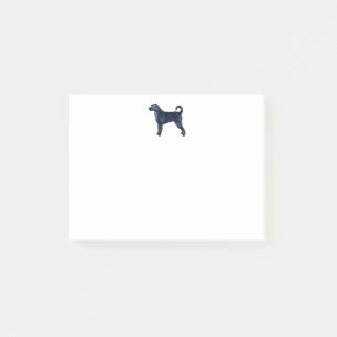Labradoodle Dog Breed Silhouette Black Watercolor Post-it Notes