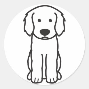 Labradoodle Dog Cartoon Classic Round Sticker