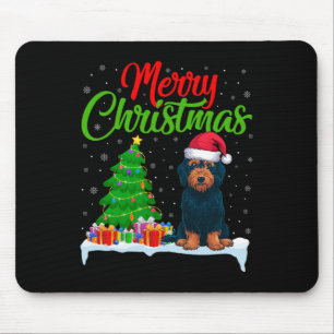 Labradoodle Dog Christmas Tree Lights Funny Xmas D Mouse Mat