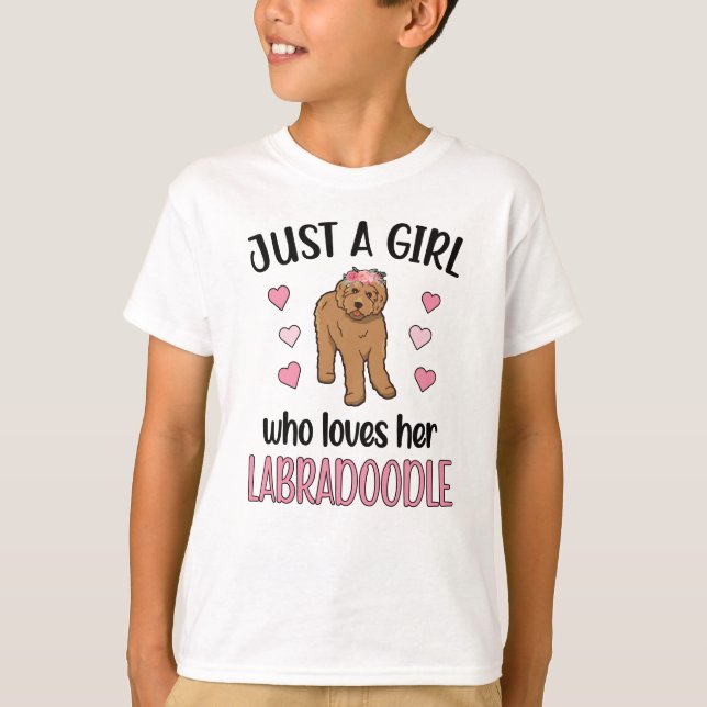 Labradoodle Dog Girl Dog Lover Labradoodle Mum T-Shirt (Front)