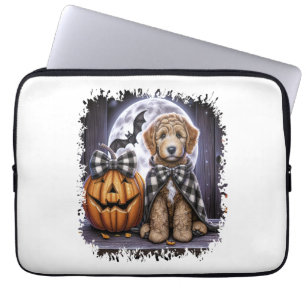 Labradoodle Dog Halloween Square Laptop Sleeve