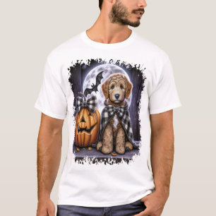Labradoodle Dog Halloween Square T-Shirt