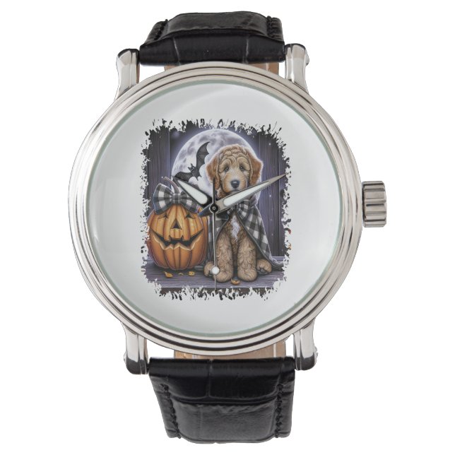 Labradoodle Dog Halloween Square Watch (Front)