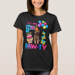 Labradoodle Dog Happy Birthday T-Shirt