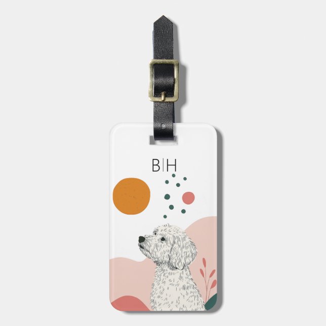 Labradoodle Dog Luggage Tag (Front Vertical)