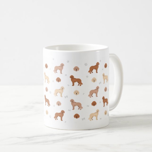 Labradoodle dog mug, a gift for dog`s lovers coffee mug (Front Right)