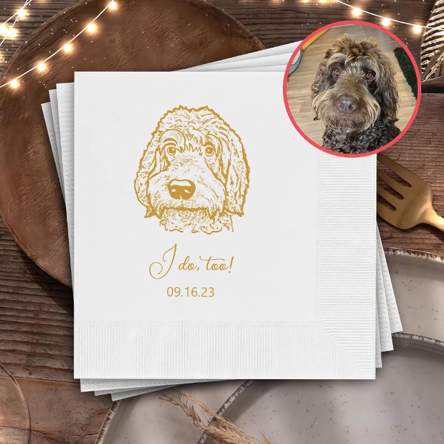 Labradoodle Dog Personalised I Do Too  Napkin (Creator Uploaded)