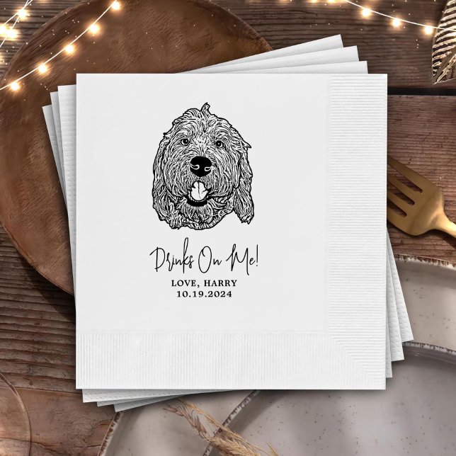 Labradoodle Dog Personalised I Do Too  Napkins (Creator Uploaded)