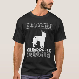 Labradoodle Dog Pet Lover Reindeer Ugly Christmas T-Shirt