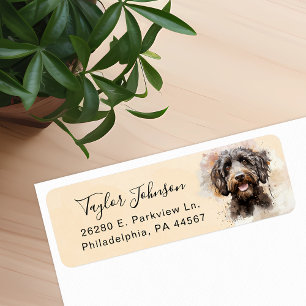 Labradoodle Dog Return Address Label