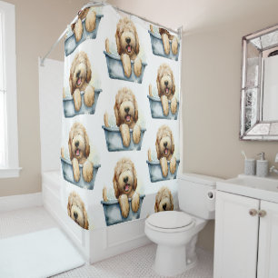 Labradoodle Dog Shower Curtain