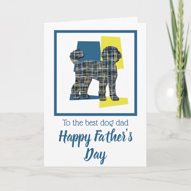 Labradoodle Dog TriColour Father’s Day Card (Front)