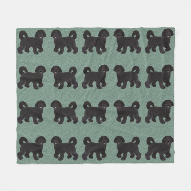 Labradoodle Fleece Blanket (Front (Horizontal))