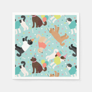 Labradoodle / Goldendoodle Birthday Party Napkin