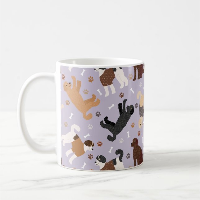 Labradoodle / Goldendoodle Bones and Paws Coffee Mug (Left)
