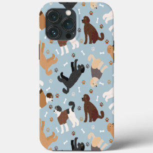 Labradoodle / Goldendoodle Bones and Paws iPhone 13 Pro Max Case