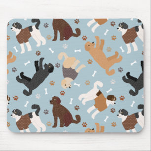 Labradoodle / Goldendoodle Bones and Paws Mouse Mat