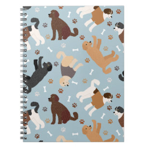 Labradoodle / Goldendoodle Bones and Paws Notebook