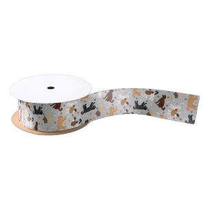 Labradoodle / Goldendoodle Bones and Paws Satin Ri Satin Ribbon