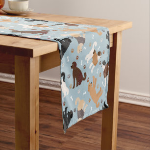 Labradoodle / Goldendoodle Bones and Paws Short Table Runner