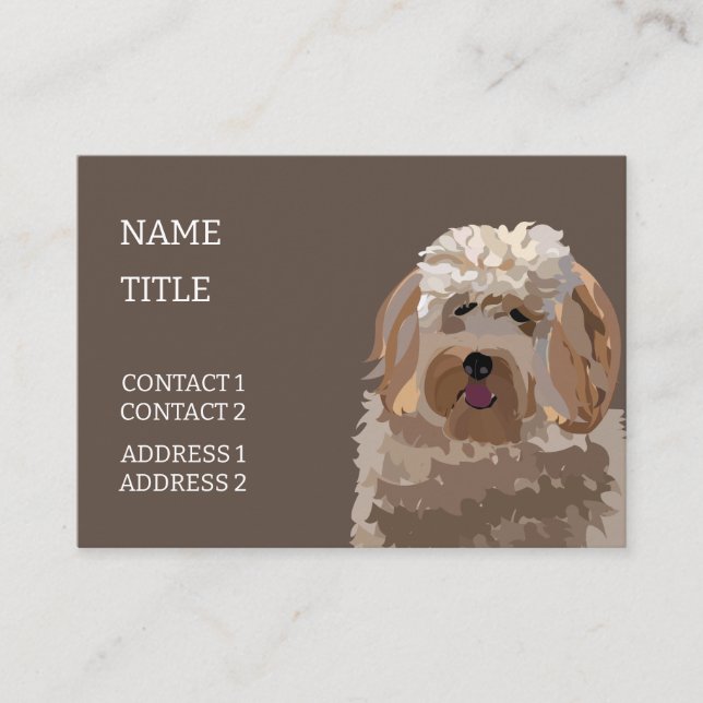 Labradoodle Goldendoodle Poodle Dog Pet   Business Card (Front)