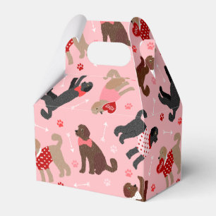 Labradoodle / Goldendoodle Valentine Pattern Favour Box