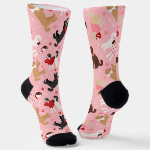 Labradoodle / Goldendoodle Valentine Pattern Socks
