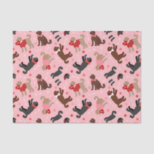 Labradoodle / Goldendoodle Valentine Pattern Tissue Paper