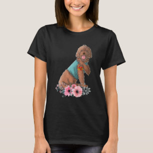Labradoodle I Love Mum Tattoo Dog Funny Mother's T-Shirt