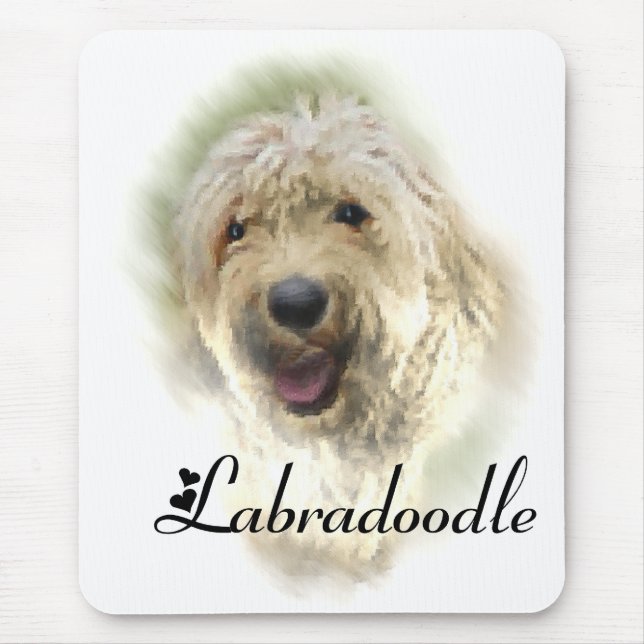 Labradoodle Lovers Gifts Mouse Mat (Front)