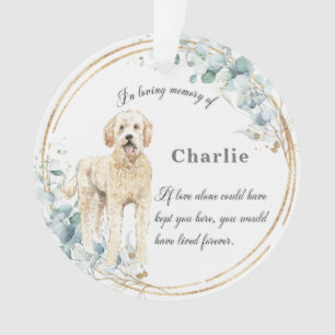 Labradoodle Loving Memory Name Christmas Photo Ornament